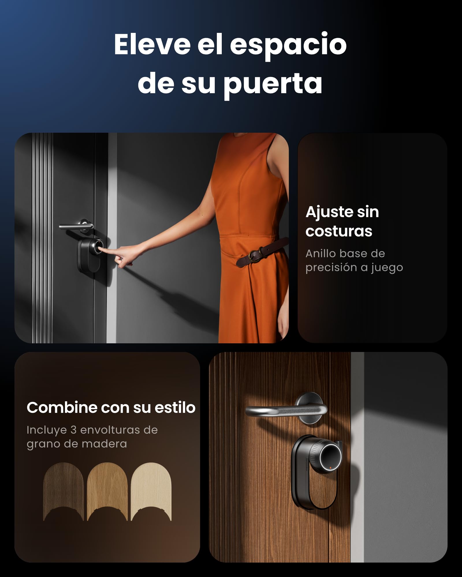 SwitchBot Cerradura Ultra Inteligente con Wi-Fi con Teclado Vision Pro, reconocimiento facial y de la palma en 3D, desbloqueo sin contacto, cilindros de perfil europeo, Matter, Alexa, Google e IFTTT