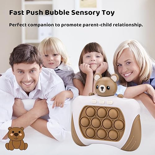 Miniatura 2 de Juguete para ansiedad de presionar burbujas rápidas, juego sensorial interactivo de empuje rápido, juego de botón para niños y adultos, juguete de