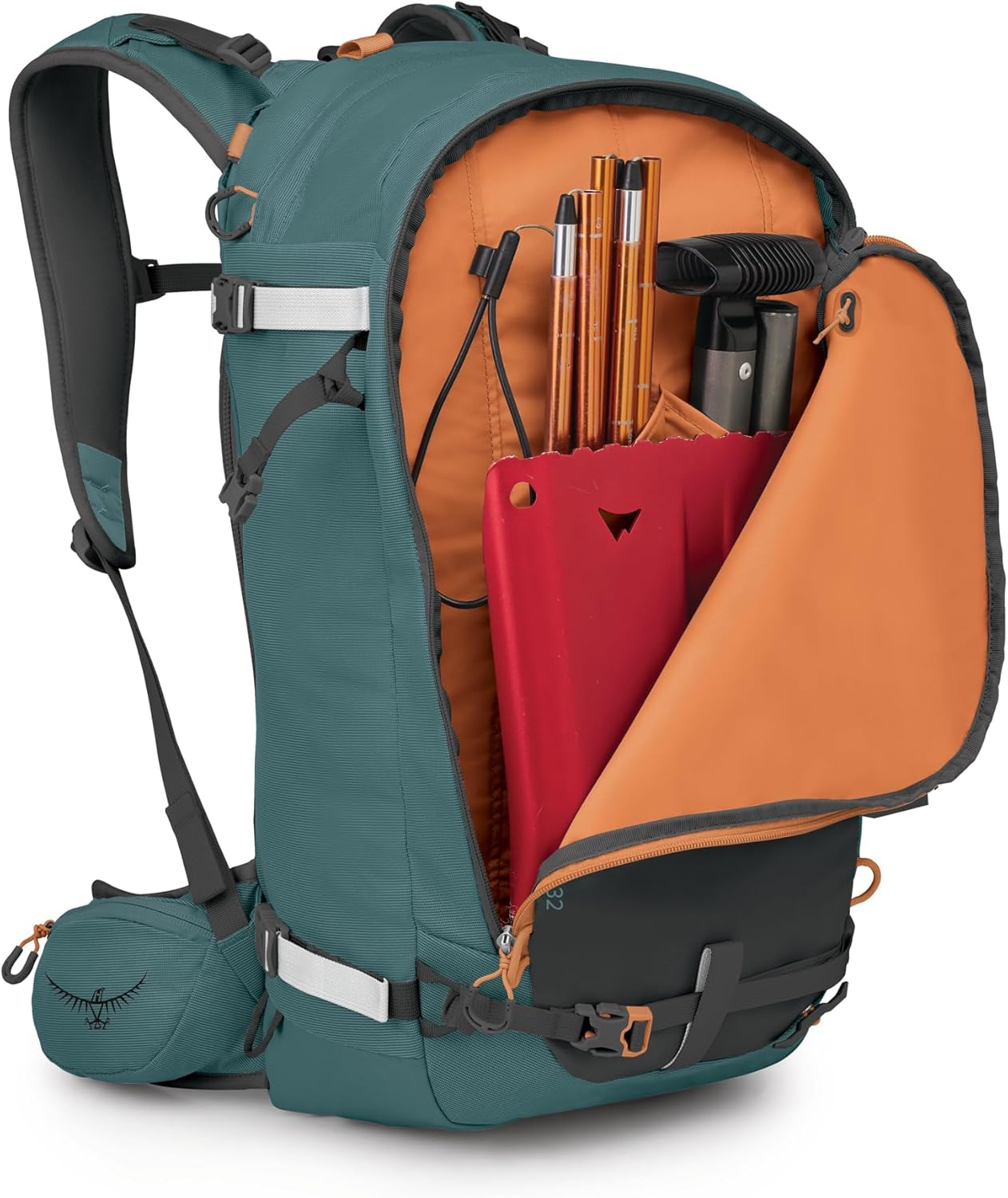 Osprey Soelden 32L Ski and Snowboard Backpack - Avalanche Gear Carry - Lightweight Backcountry Backpack for Men - Ski & Snowboard Carry - Made with 100% Recycled Nylon, Cascade Blue - Image 7