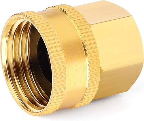 Miniatura 2 de TAISHER Paquete de 2 conectores de manguera NPT hembra de latón de 34 pulgadas GHT x hembra de 12 pulgadas, adaptador de manguera, accesorios y