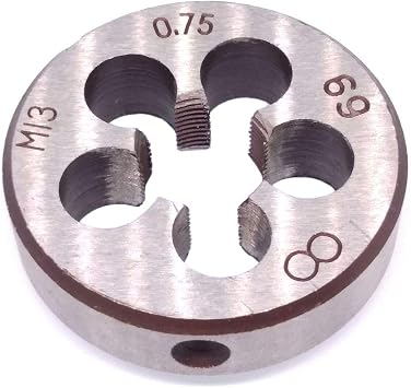Yodaoke HSS 13mm x 0.75 Metric Die Right Hand Thread M13 x 0.75mm Pitch