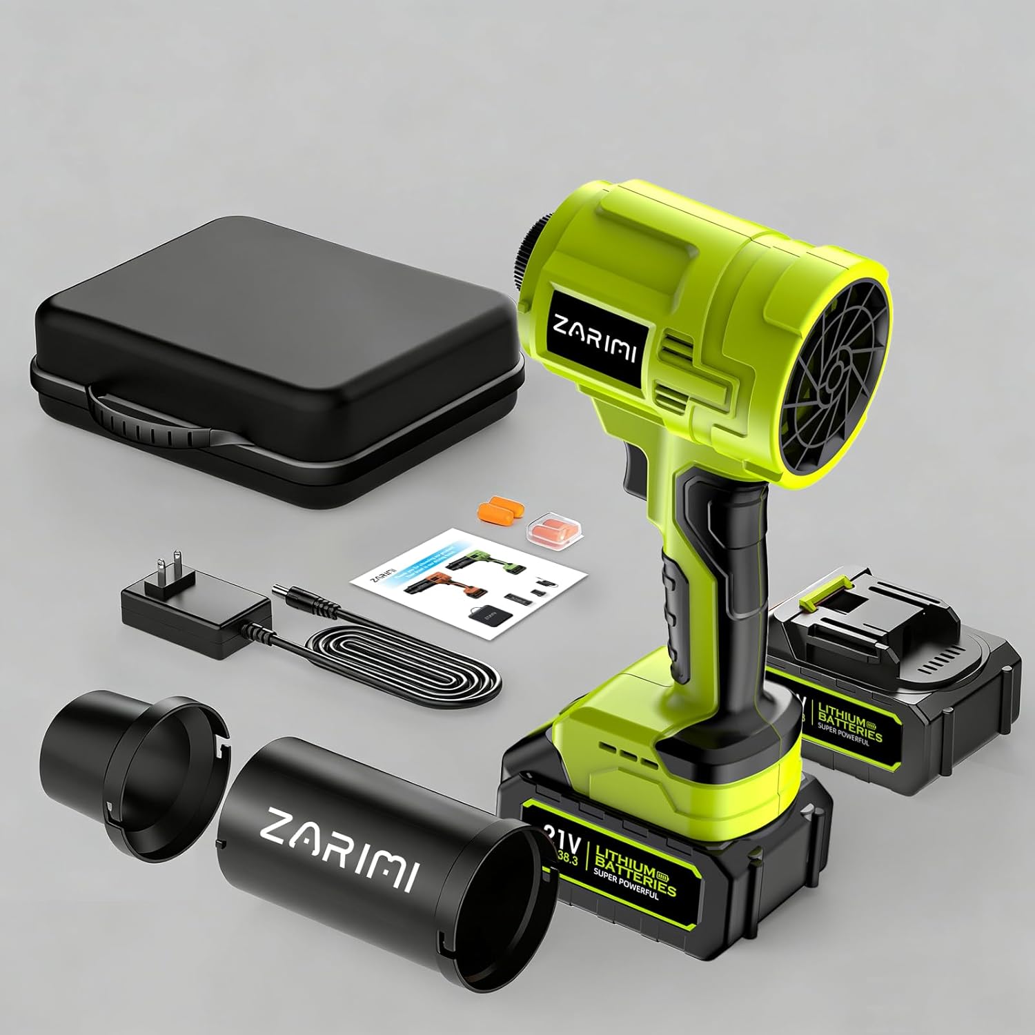 990,000 RPM Cordless Leaf Blower, Electric Handheld Leaf Blower with 2 Batteries & Charger, Lightweight for Patio, Lawn, Yard, Deck Cleaning