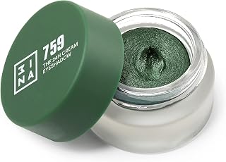 3INA MAKEUP - The 24H Cream Eyeshadow 759 - Sombra de Ojos Verde Oliva 24H de Duración - Sombra de Ojos en Crema & Waterproof - Acabado Mate Brillante & Metálico - Vegan - Cruelty Free