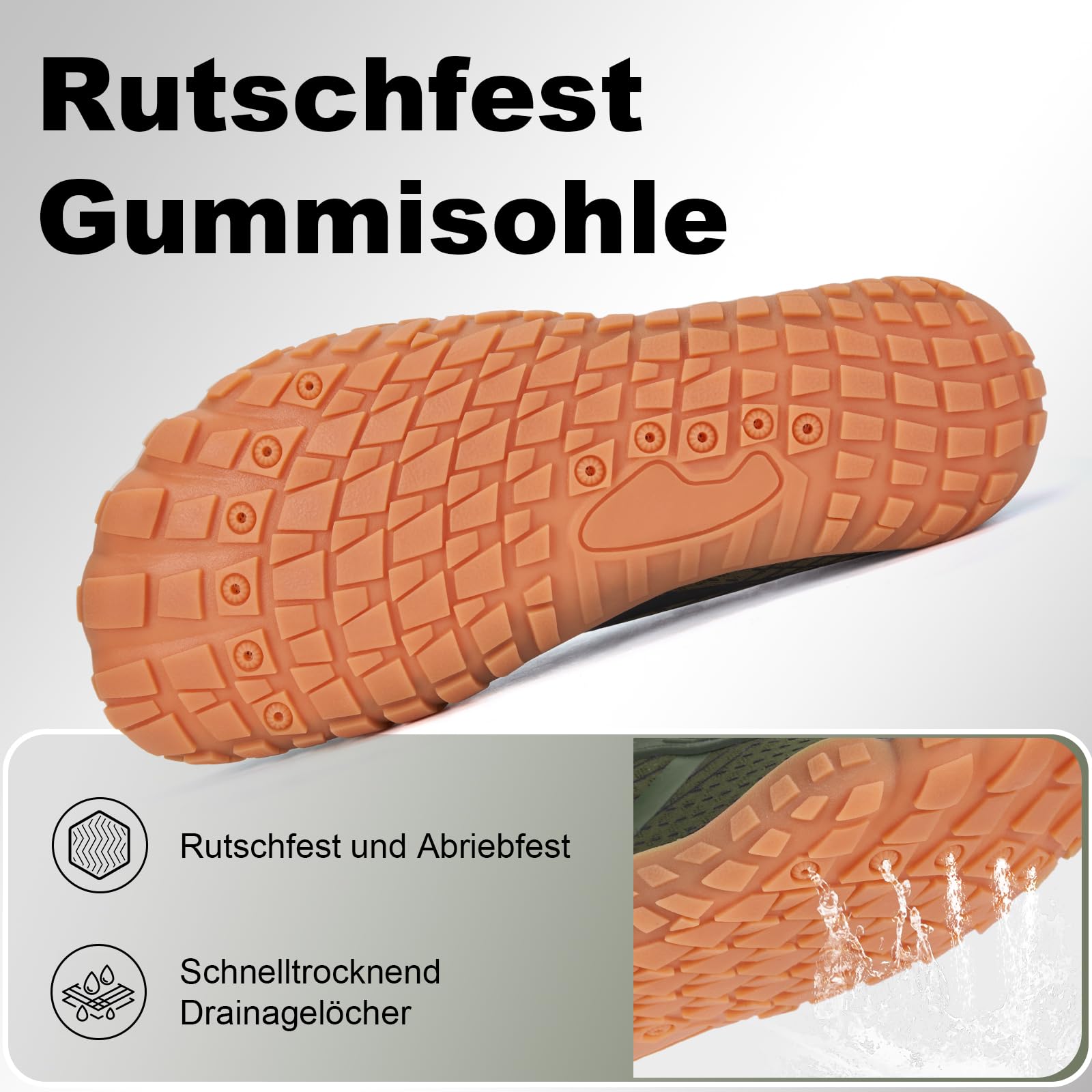 Chaussures de randonnée pieds nus pour homme et femme - Chaussures aquatiques professionnelles pour la randonnée, la plage, les voyages, large zone des orteils, zéro chute, antidérapante, respirante