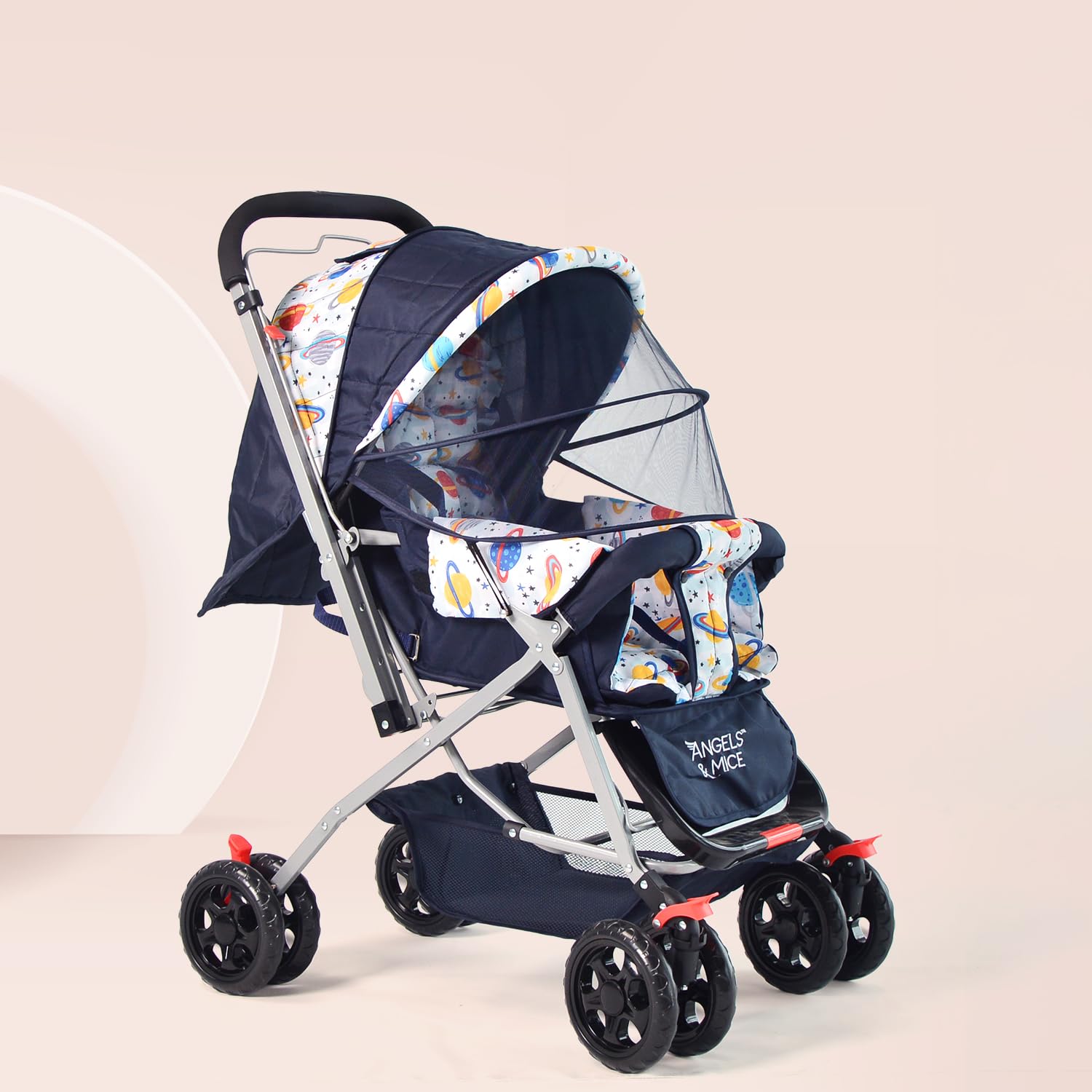 Angels & Mice Wonder Cruise Stroller - Blue -9