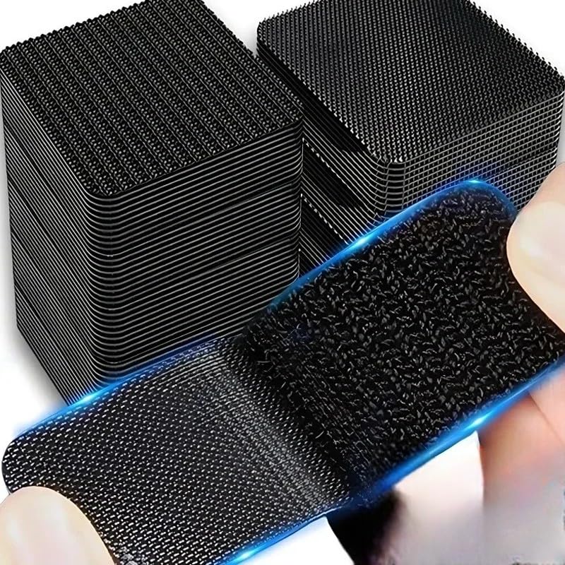 Pastilles Bande Adhésive Vellcro Double Face, 5x5 cm, Fixation scotch Double Face Vellcro, Scratch Autocollant Puissant, Pour Tapis Auto et Usage Domestique, Accroche Tableau... 8 Pièces=4Paires
