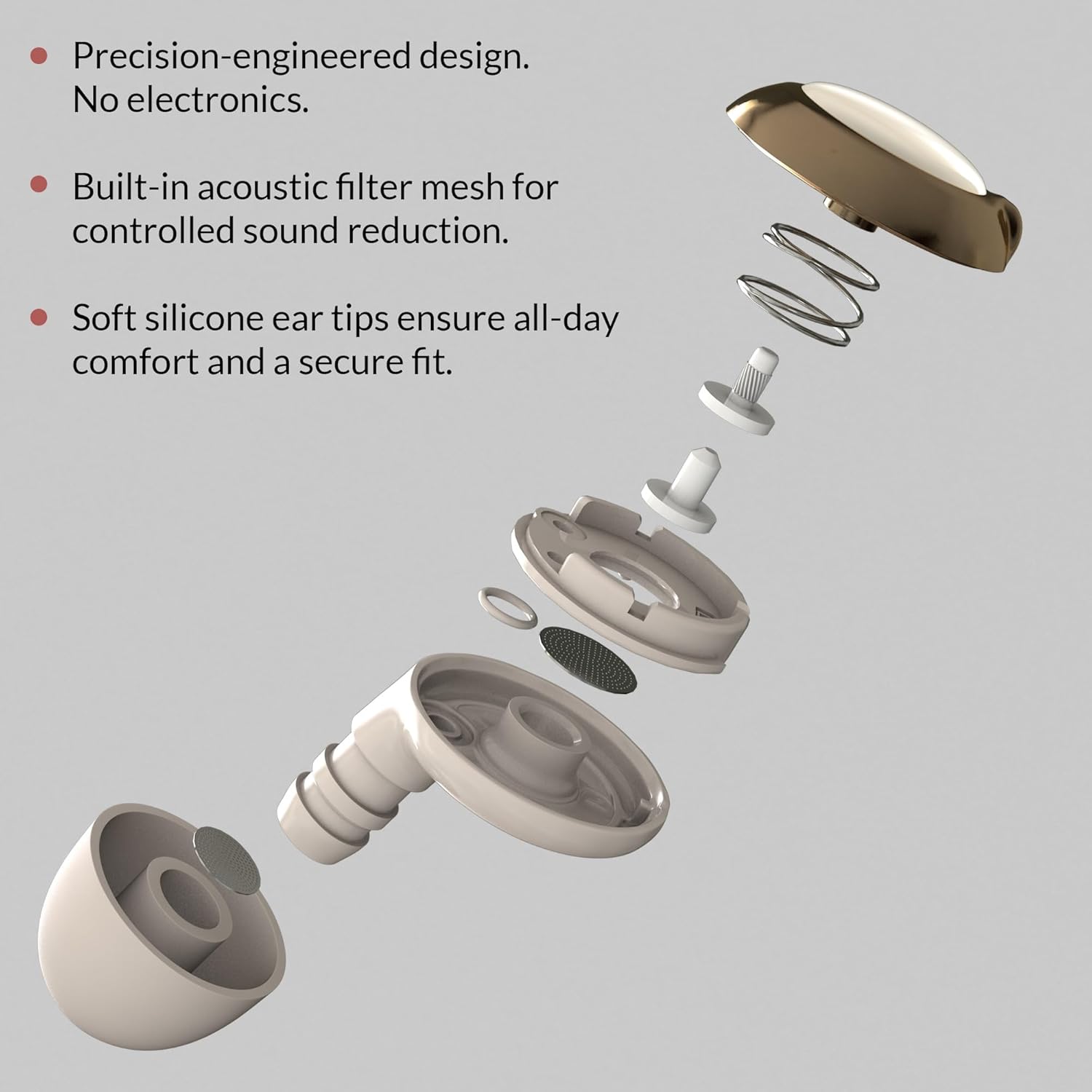 360 RELIEF OSonic Adjustable Ear Plugs – 3 Noise Relief Modes for Everyday Control, Reusable Earplugs for Concerts, Festivals, Travel & Social Settings with Carry Case