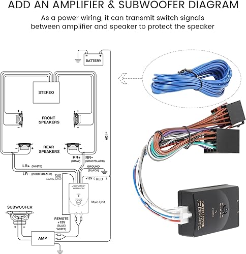 Miniatura 5 de NuIth Añade un amplificador Adaptador de arnés de radio ISO de 16 pines para Freightliner 2004-2021/Kenworth 2008-2020/Mercedes Benz