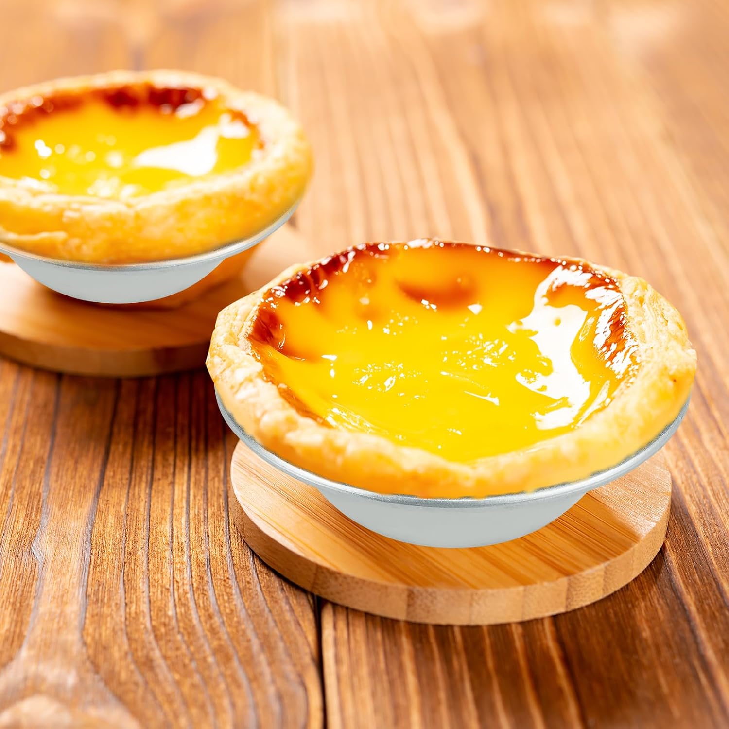 Weilan Egg Tart Mold 3 inch Mini Tiny Pie Muffin Cupcake Pans Tin 25 Pieces