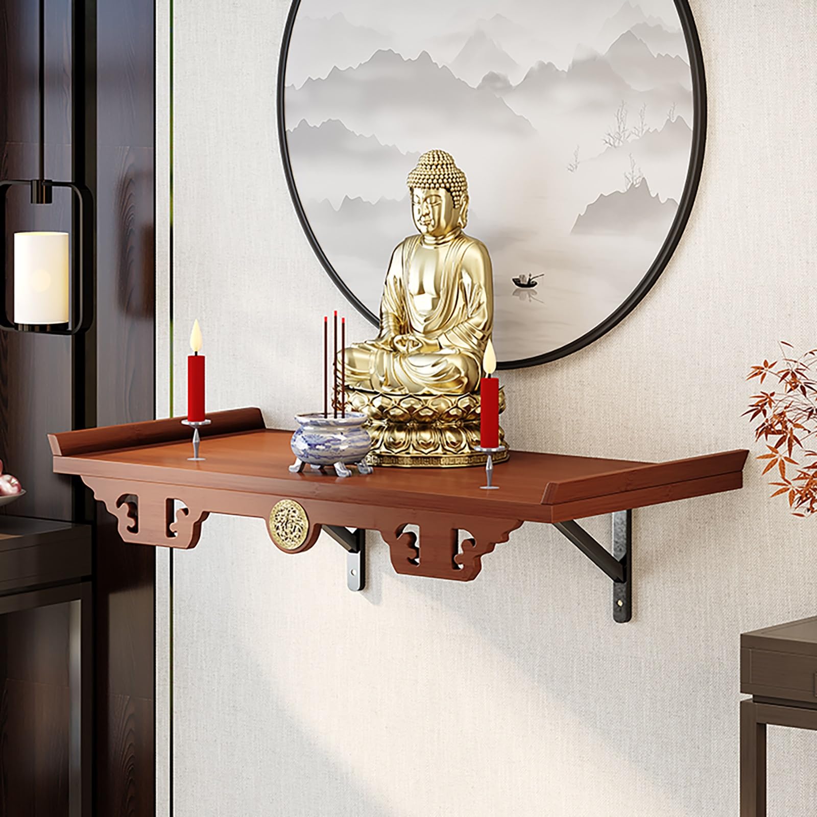 Statue de Bouddha pour petit espace : créez votre coin méditation zen mural