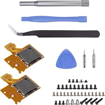 2PCS Micro SD Card Reader Replacement for Nintendo Switch HAC-SD-01, External Memory Card Readers TF Memory Card Slot Reader Board Repair Kit for NS Switch HAC-SD-01 Repair Accessories
