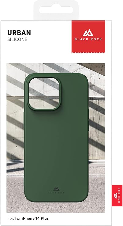 Black Rock - Urban Case Silicone Case Suitable for Apple iPhone 14 Plus I Mobile Phone Case, Slim, Non-Slip (Dark Green)