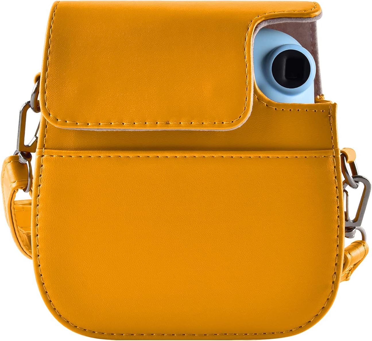 SAIKA Instant Camera Case Compatible with Fujifilm Instax Mini 11/9 / 8/8+, PU Leather Storage Bag with with Accessories Pocket and Adjustable Strap