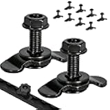 NURATIT 10 PCS L Track Double Lug Threaded Stud, L-Track Fittings with Knob,Lock Nuts and Hex Nuts,Used with L Tracks Rail for Truck Bed, Trailer Cargo Control, Pickup, RV, ATV, 1.18