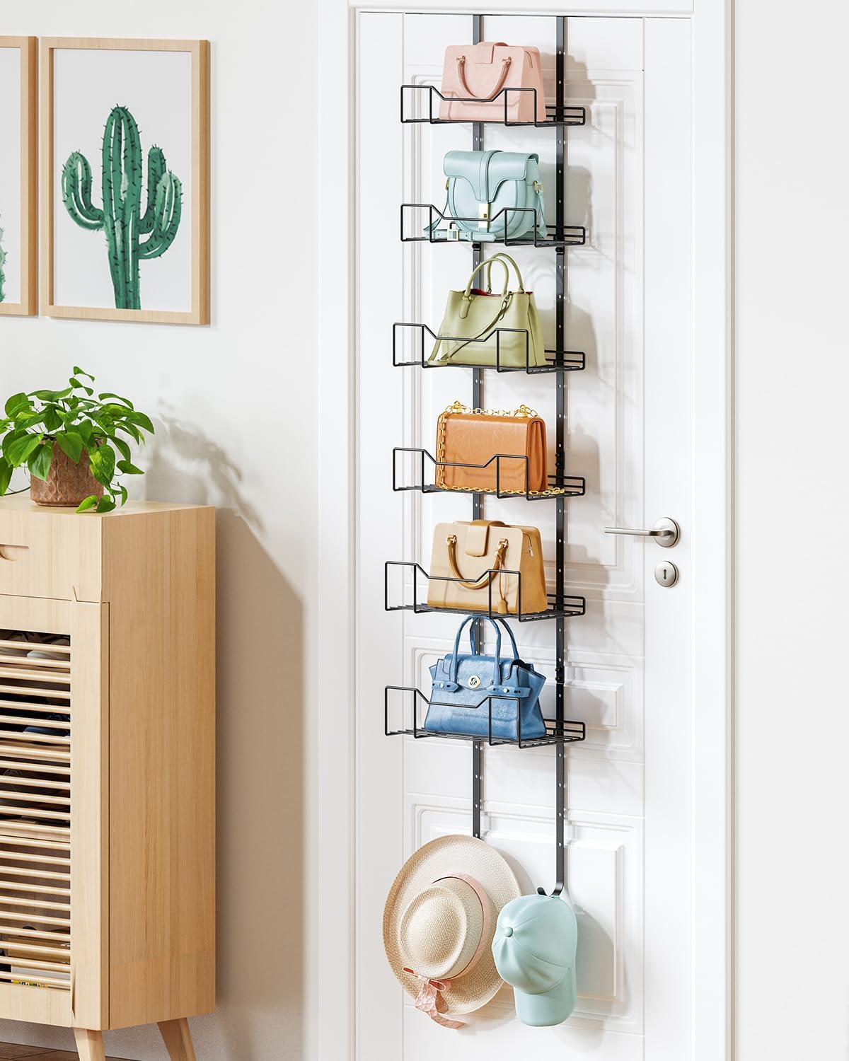 Metal Purse Organizer, Over The Door Storage, Door Organizer Hanging, Purse Hanger for Wall, Laundry Room Organization and Storage, Bag Hanger for Closet, for Bathroom, Pantry