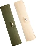 2 Ensemble Bamboo Couverts Flatware Ensemble Bambou ustensiles de voyage Incluez des bâtonnets de fourchette à couteau réutilisables en pailles (blanc et vert)