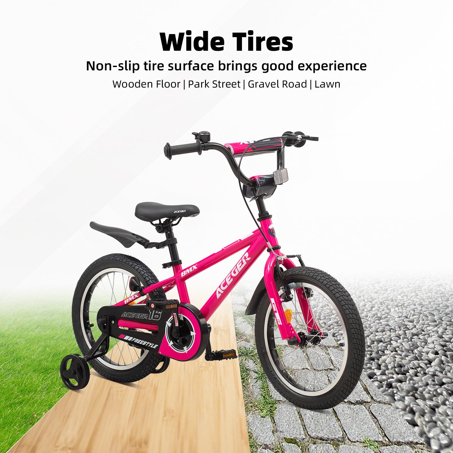 ACEGER Kids Bike for Ages 2-12 Years Old Boys Girls and Toddler, 12 14 16 18 Inch Children Bicycle with Training Wheels, 20 Inch Bike with Kickstand, Multiple Colors. 7 ACEGER Kids Bike for Ages 2-12 Years Old Boys Girls and Toddler, 12 14 16 18 Inch Children Bicycle with Training Wheels, 20 Inch Bike with Kickstand, Multiple Colors. - Image 5