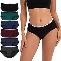 INNERSY Culotte Donna Cotone Slip Elasticizzati Intimo Vita Bassa Mutande Multipack 6 (XL)