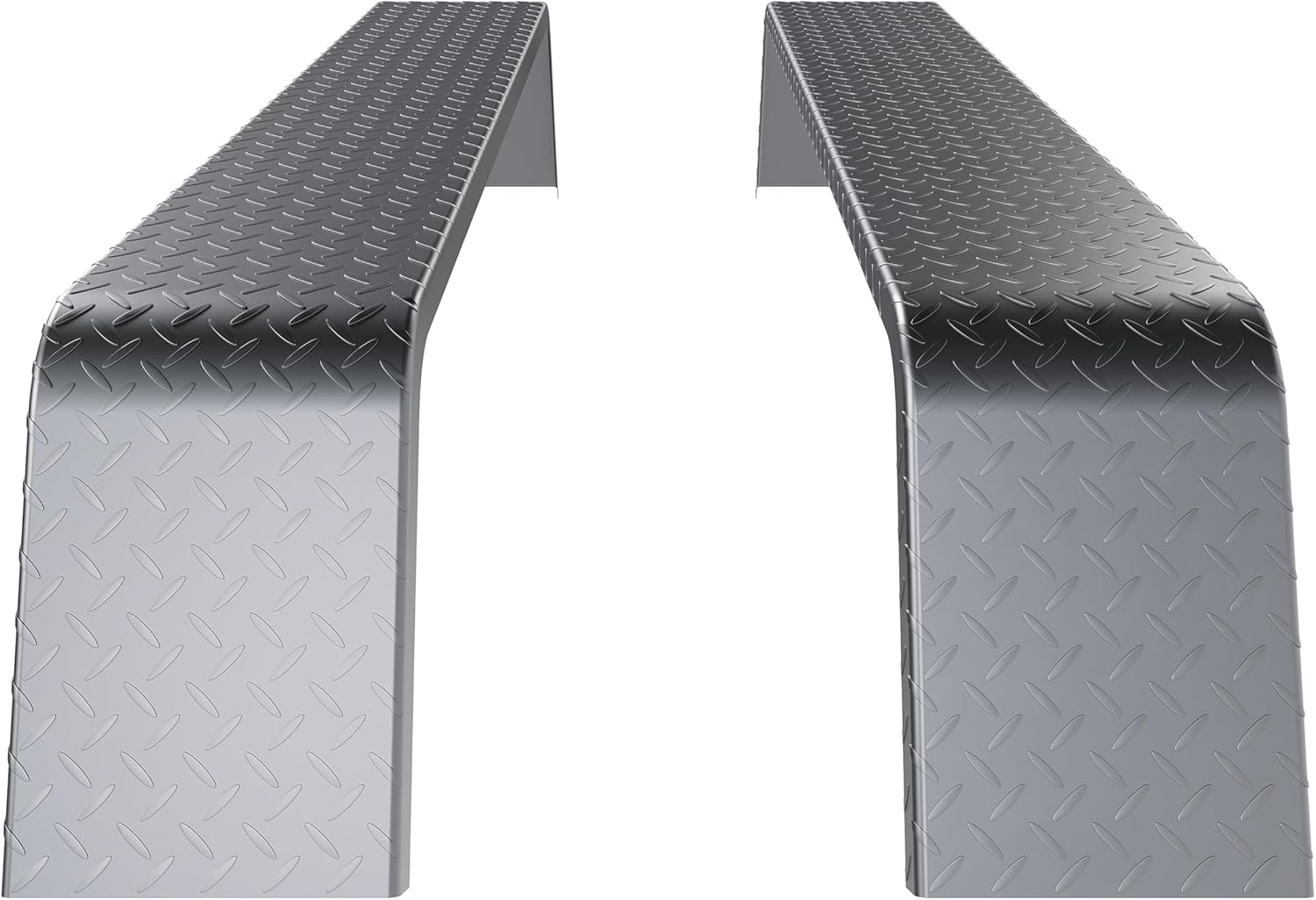 ECOTRIC Tandem Axle Trailer Fenders 72-7/8"x10-1/4"x13" Fit for 13"-15" Tires Compatible with Car Hauler Cargo Utility Landscape Trailer Diamond Tread Plate Q235 Steel 2 Pcs