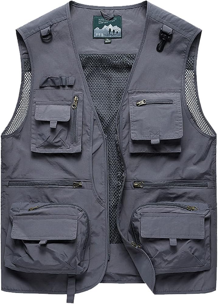 Mens Jacket Field Pofessional Emergency Field Fishing Pocket Vest