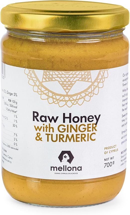 Mellona 100 Raw & Natural Creamy Honey With Turmeric & Ginger