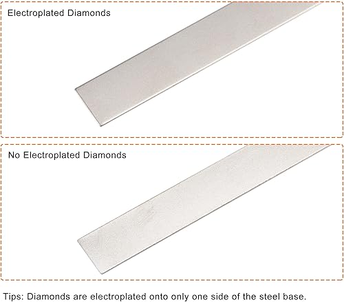 Miniatura 21 de uxcell Piedra de afilar diamante piedra de afilar, 5.906 in x 0.787 in 2000 grano afilador herramienta abrasiva placa abrasiva 2pcs