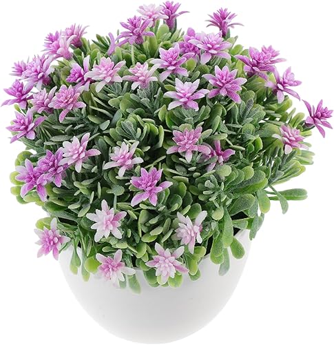 DECHOUS Plantas artificiales falsas para exteriores, flores decorativas realistas en maceta, decoración del hogar, bonsái, jarrón de cerámica
