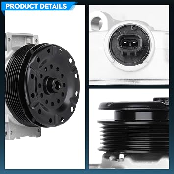 A/C Air Conditioner Compressor with Clutch Fit for Dodge Journey 2.4L 2009-2020(Without Rear A/C), for Avenger 2.4L 2008-2014(from 08/02/2011), for Chrysler Sebring 2.4L 07-10, for Chrysler 200 11-14