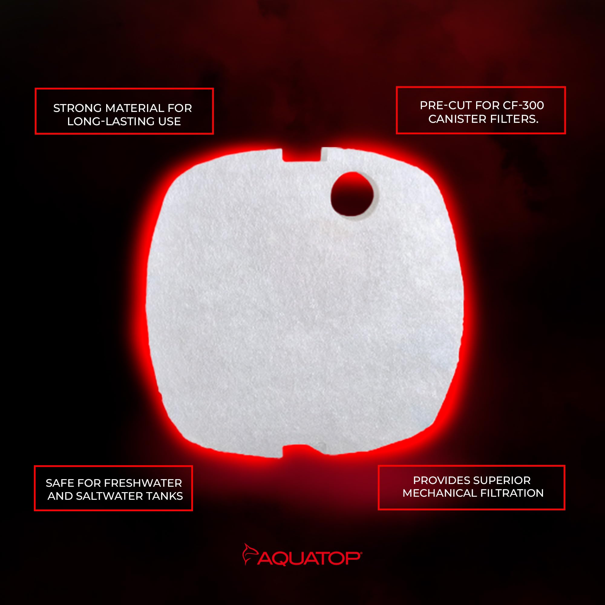 Aquatop White Filter Pads - Replacement Cartridges For Crystal Clear Aquarium Water