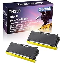 2 Pack Compatible TN350 | TN-350 Laser Printer Toner Cartridge use for HL-2030 2030R 2040 2070N 2070NR 2045 2075N Printer High Yield