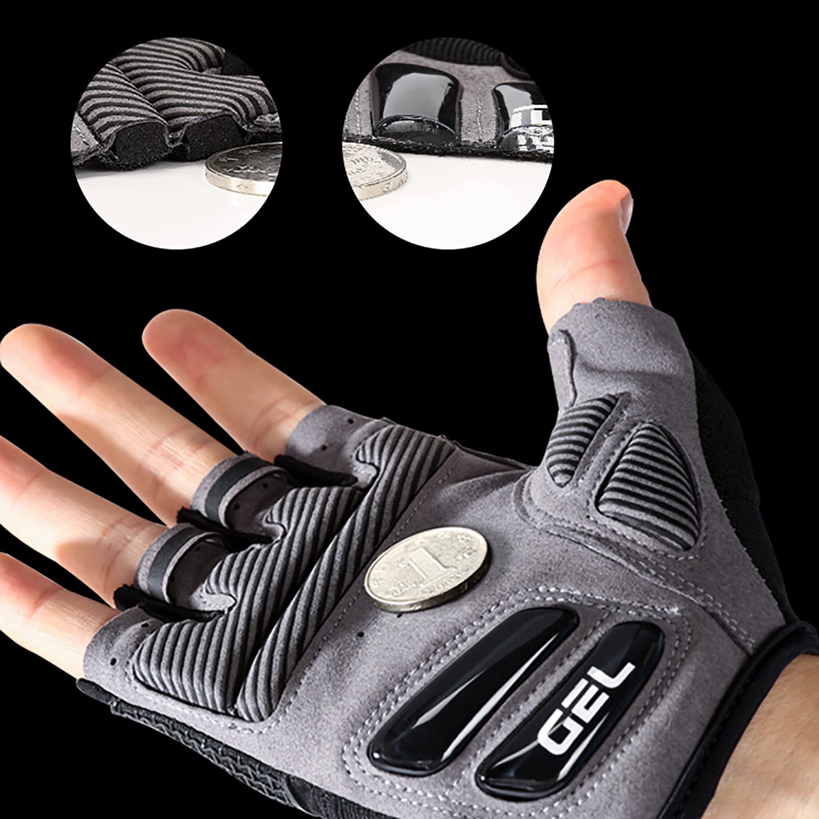 Guanti da Ciclismo Guanti Bici con Mezze Dita Traspirante Guanti Estivi Uomo Donna per Bicicletta Arrampicata & Altro Sport All'aperto