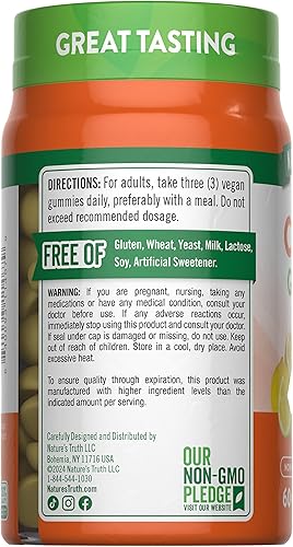 Miniatura 7 de Natures Truth - Gomitas de vitamina C con zinc  60 unidades  Suplemento de apoyo inmunológico  Vegano, sin OMG y sin gluten