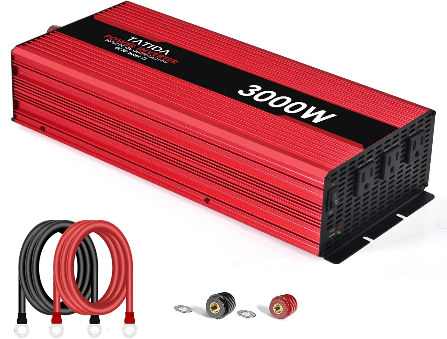 One-Day Sale: Up to 70% Off 3000 watt Power Inverter 3000W Modified Sine Wave Inverter with 3 AC Outlets Converter DC 12V in to AC 110V Out for Car RV Truck Boat(Red) Hot Deals 3000 watt Power Inverter 3000W Modified Sine Wave Inverter with 3 AC Outlets Converter DC 12V in to AC 110V Out for Car RV Truck Boat(Red)