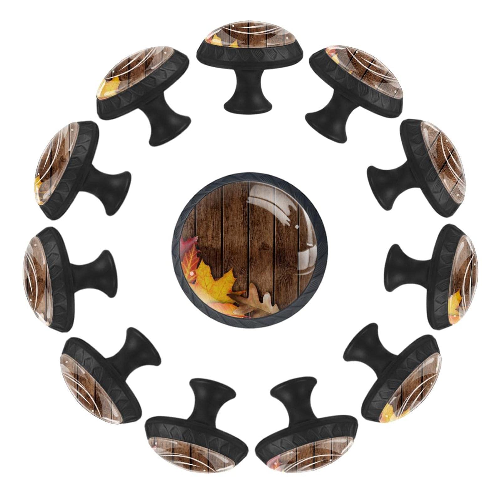 Boutons de tiroir ronds en bois d'érable de 35 mm pour commode de chambre