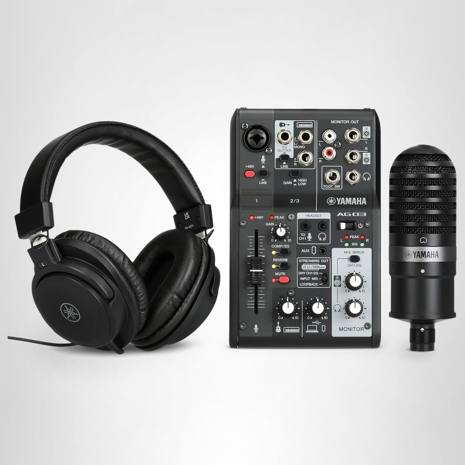 YAMAHA ライブストリーミングミキサー ブラック AG03MK2 Amazon.com: Yamaha AG03MK2 Black Live Streaming Kit with mixer/USB