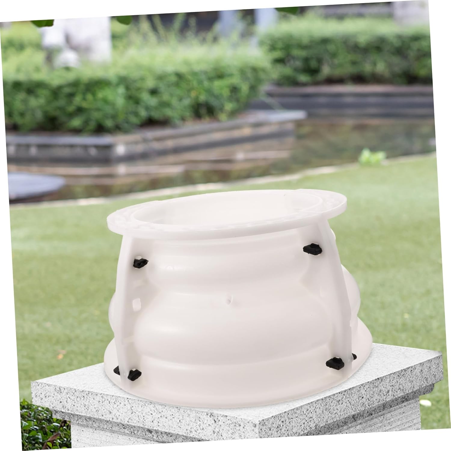 Mikikit Roman Column Top Mold for DIY Concrete Projects Rectangular and Round Shapes for Pillars Sturdy Plastic Mold for Garden Walkways and Decorative Columns