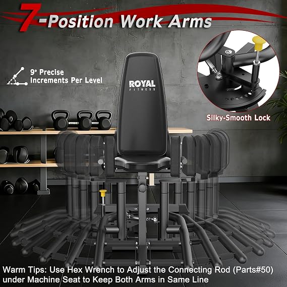Hip Abductor Adductor Machine, Inner and Outer Thigh Machine , Glute Machines Home Gym Thigh Master, Black