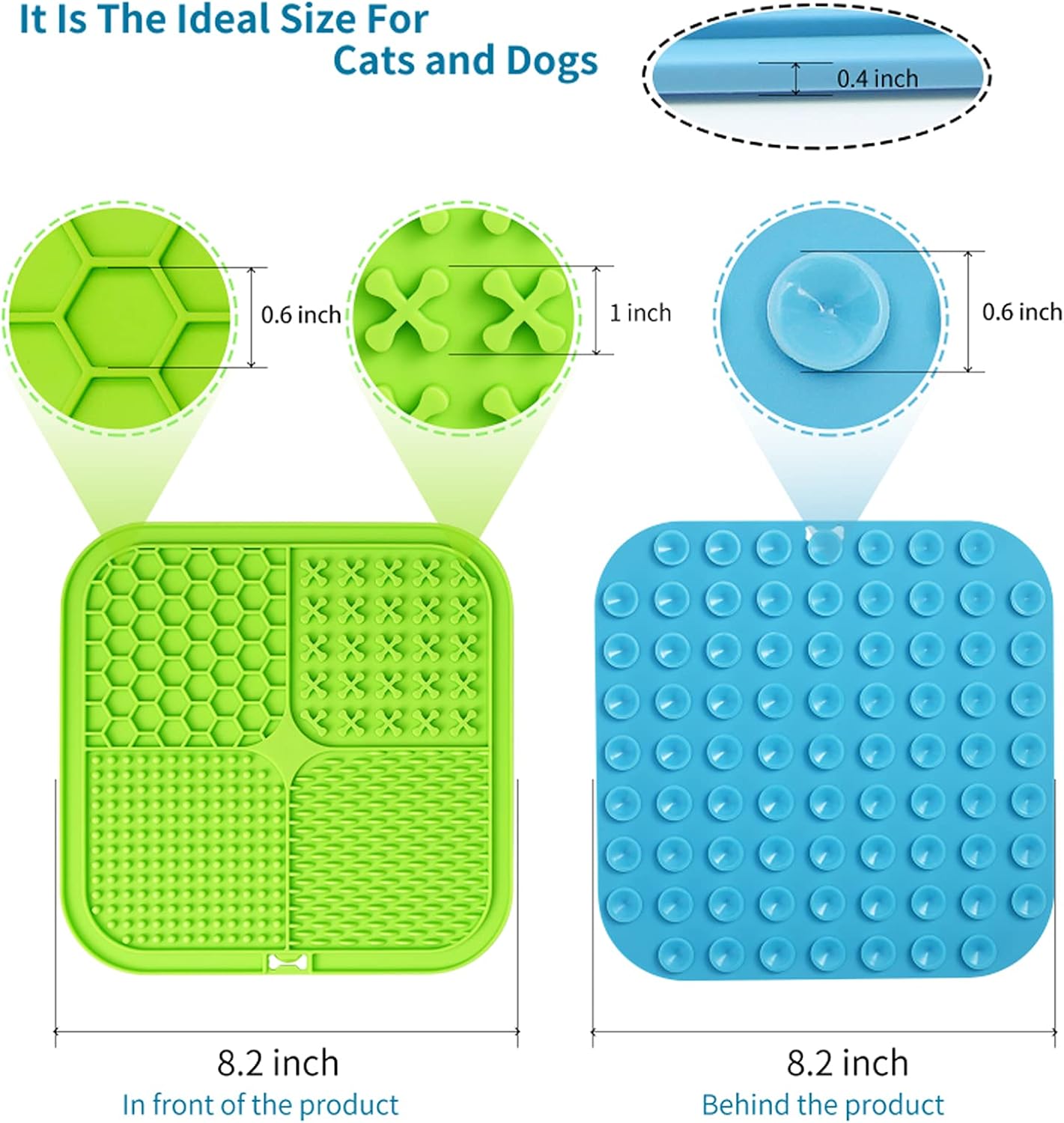 Licking Mat for Dogs and Cats, Premium Lick Mats with Suction Cups for Dog Anxiety Relief, Cat Lick Pad for Boredom Reducer, Dog Treat Mat Perfect for Bathing Grooming etc. : Pet Supplies