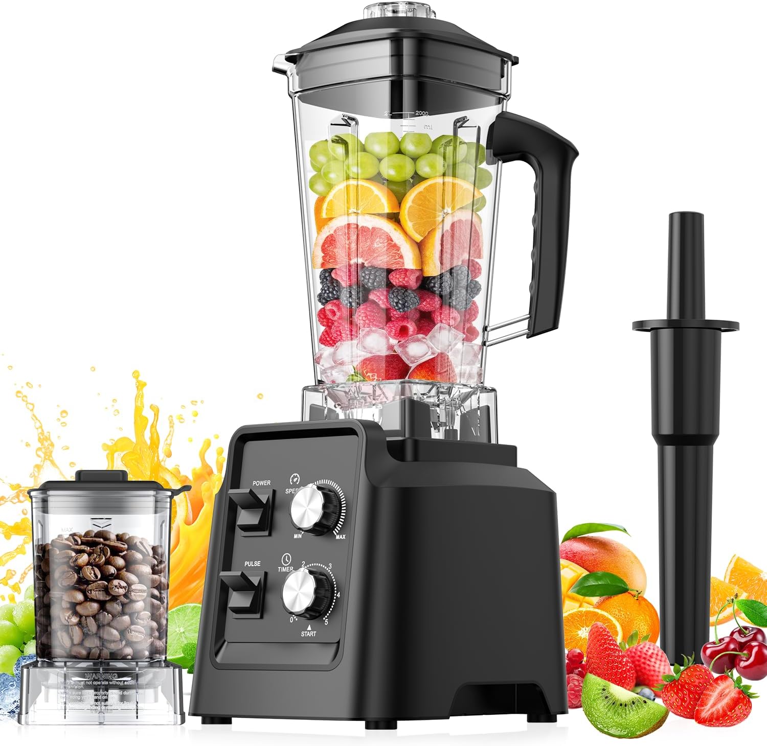 PSIIDAN 1800W Blender with Grinder