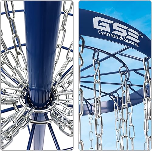 Miniatura 6 de GSE Games & Sports Expert PRO - Objetivo de golf de disco portátil, 1224 cadenas, cestas de meta de práctica de metal