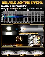 Vista 2 de Auxbeam - Luces de conducción redondas de 3 pulgadas, laterales, 108 W con DRL ámbar, luz de zanja ultraancha de 270°, 3 modos de luz, blanca, ámbar
