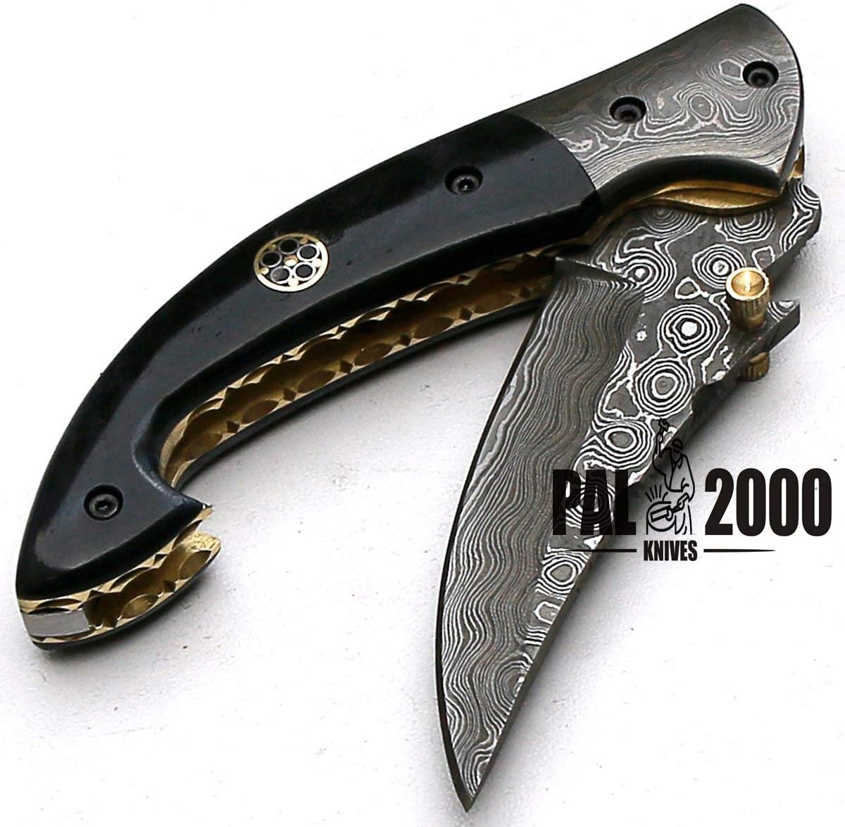Bеѕt Prоmо Mngp-8736 - Best Handmade Damascus steel Pocket Knife - Beautiful Folding Knife, With Sheath