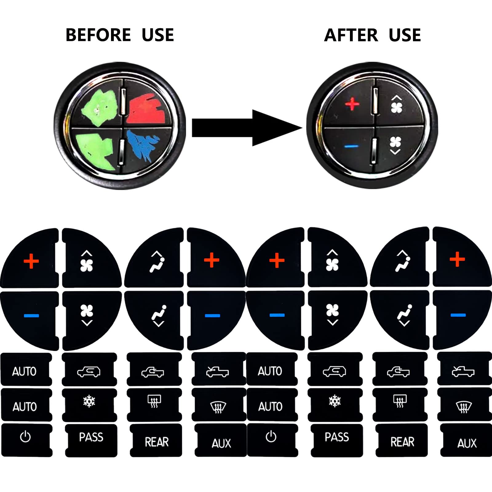 Boutons De Volume Pour Autoradio – Lot De 2, Compatible Référence 22912547, En ABS, Remplacement Facile