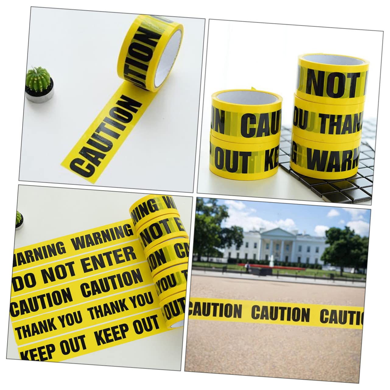 iplusmile 8rollos Cinta De Precaución Halloween Decoración De Caution Para Señalizar Peligros y