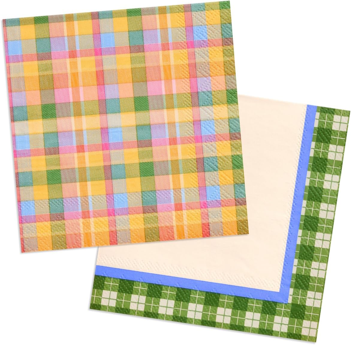 xo, Fetti Summer Camp Napkins - 24 Paper Napkins | Plaid, Outdoor Party, Picnic, Birthday, Summer Decor, Camp Bachelorette, Colorful