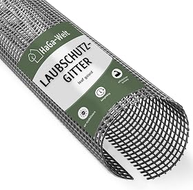 HaGa Dachrinnen Laubschutz | 100mm-125mm in 2m Länge | 1 Stk – Laubschutzgitter für Dachrinnen – Laubfang in schwarz – UV-beständig – langlebiges Material