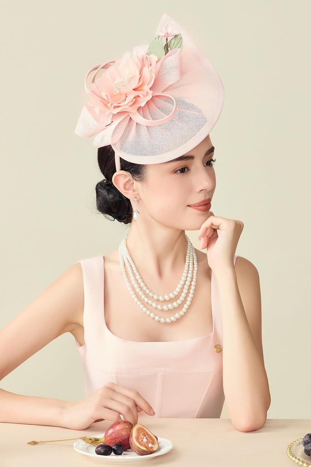 BABEYOND Fascinators Hats for Women - Tea Party Kentucky Headwear Derby Flower Church Hat Headband for Cocktail Wedding