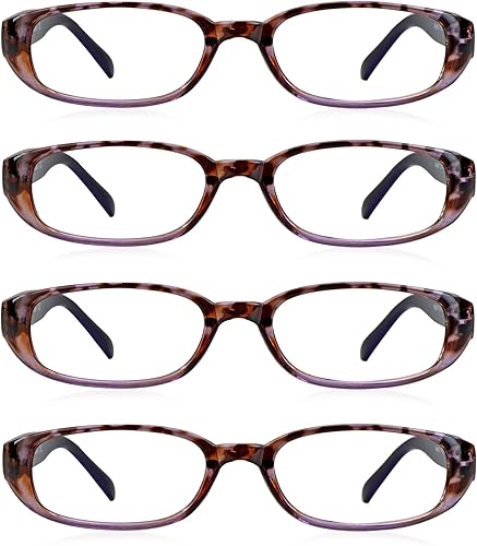 Miniatura 10 de 4 pares de lentes para lectura con bloqueo de luz azul para mujeres y hombres