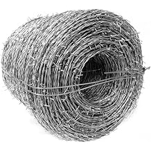 Galvanizli dikenli tel rulo, 1,8 mm x 80 m, bah e ve  iftlik evi i in dayan kl  d  mekan  iti, hava ko ullar na dayan kl , dekoratif ve g venli,  iftlik hayvanlar  i in,  ift ba  elik tel