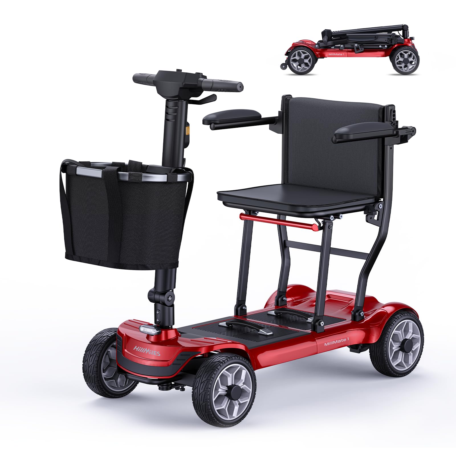 HillMiles MillMate1 Sedia a rotelle elettrica pieghevole per anziani